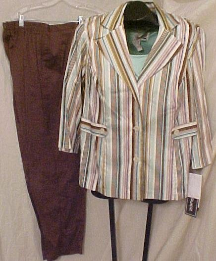 Suit Blazer Top Pants 3pc Plus Size Women 20 20W Plus Size Clothing 811221