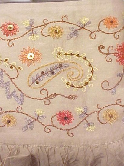 New Bohemian Style Skirt Tan Embroidered 24W 24 Plus Size Women Clothing 200131-2