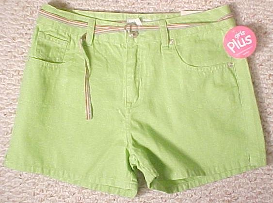 New Arizona Green Shorts Size 12.5 12+ Plus Size Girls Fashions 200411-2
