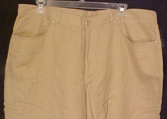 New Ralph Lauren Linen Tan Jeans Pants Plus Size 22 22W Plus Size Women Clothing 200581