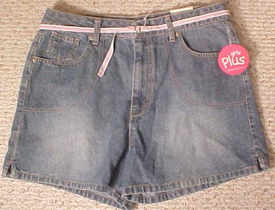 New Arizona Blue Denim Shorts Size 18.5 18+ Plus Size Girls Fashions 200391