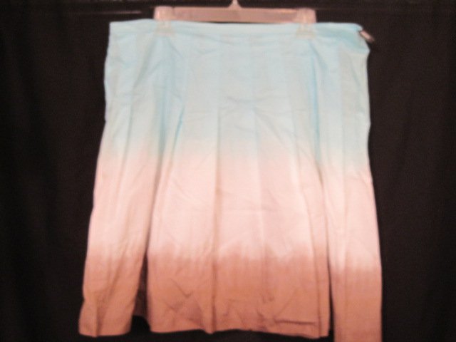 Daisy Fuentes Tri-Colored Blue Skirt Size 18W 18 Plus Size Women Clothing 201861