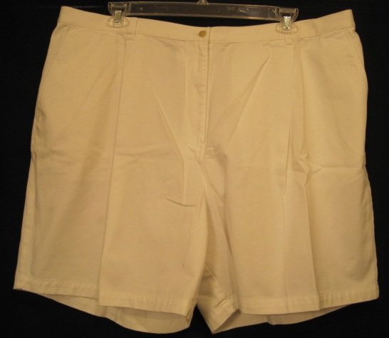 New Ralph Lauren WHITE SHORTS LOGO Plus Size 24W 24 Plus Size Clothing 201951