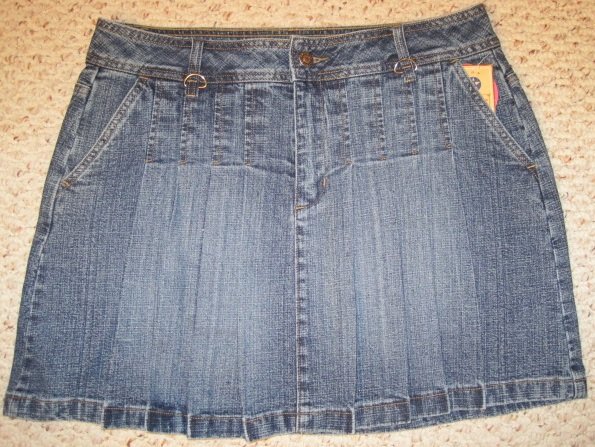 New Denim Jean Pleated Front Skirt Girls Plus Size 14.5 Plus Size Girls Wear 201941