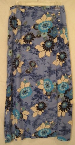 NEW JH Collectibles Blue Floral Skirt Retail $54 Size 18W Plus Size Women Clothing 202101