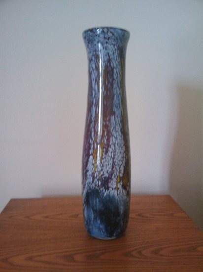 Tall Art Glass Vase