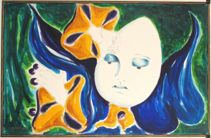 Orignial Watercolor Humpty Dumpty Alice in Wonderland - Osterweil