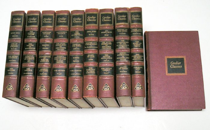 Grolier Classics 1955 in Good Condition - 10 VOLUMES (Hardcover)