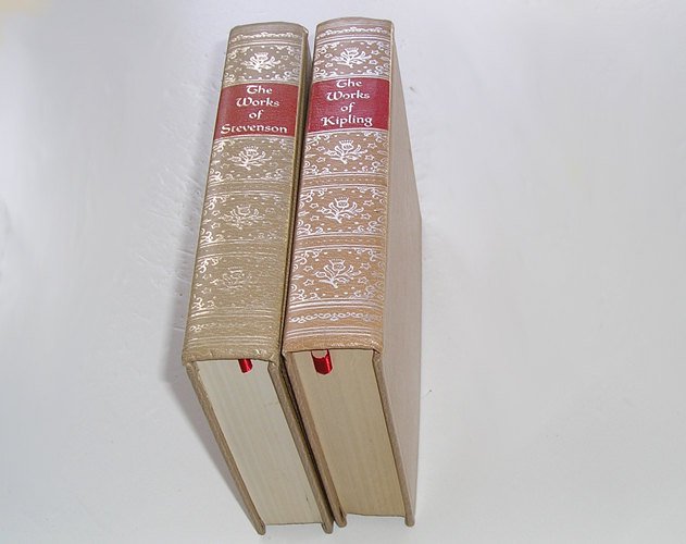 Vintage Stevenson Book, Kipling Book, Antique Decor, Shaby Chic,