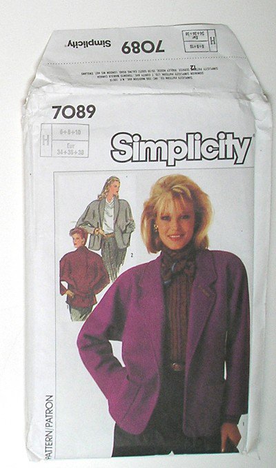 Simplicity 7089 Sewing Pattern - 3 Versions of the same Beautiful Winter Jacket - Size 6,8,10,