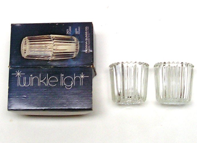 Vintage Twinkle Light Crystal 2421 Indiana Glass Co, 1960s 1970s