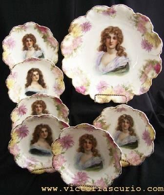 Rosenthal Antique Portrait Berry Set for 6