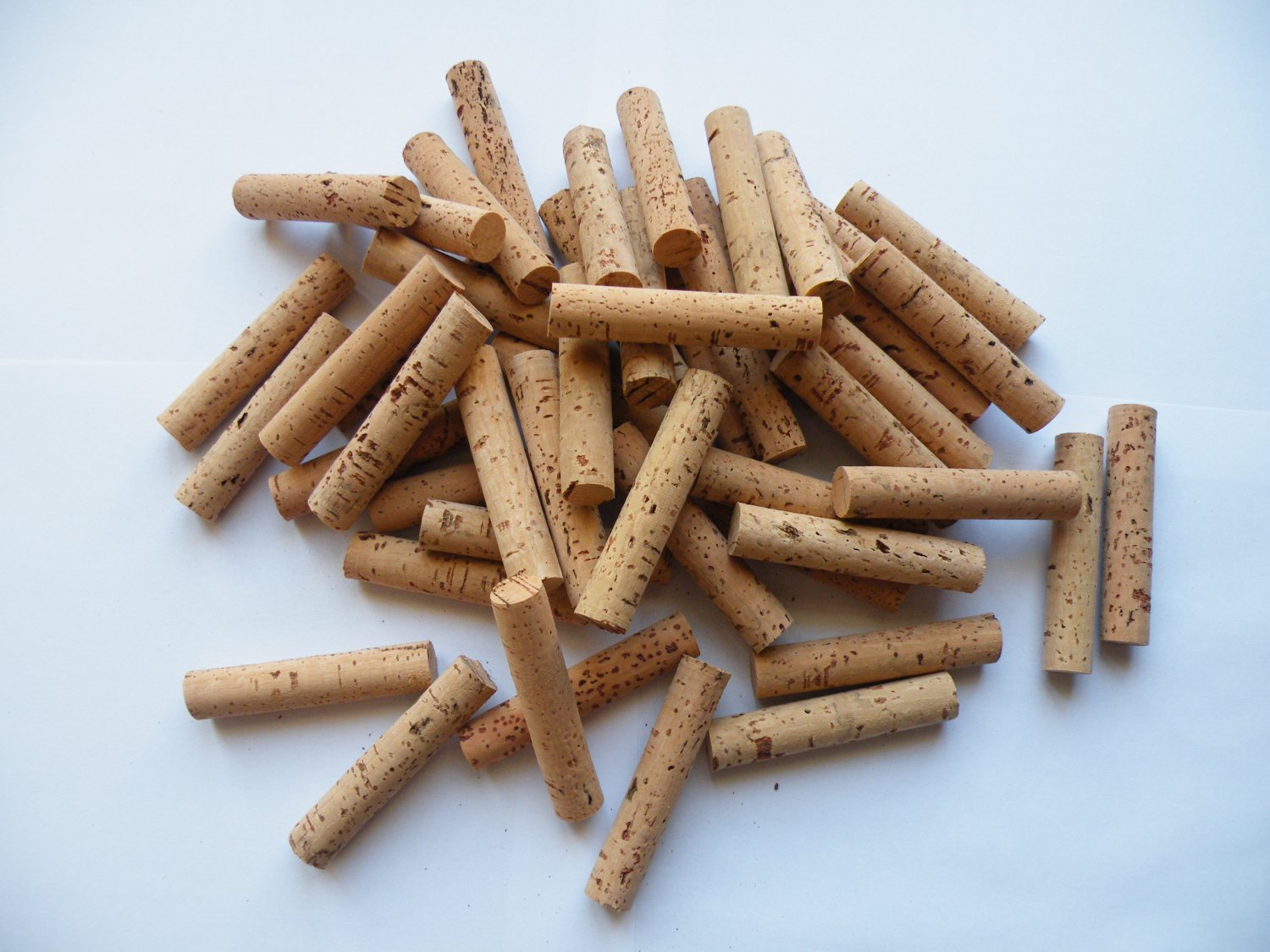 50 Cork Cylinders with 15.00mm(diameter)" x 75 mm length natural