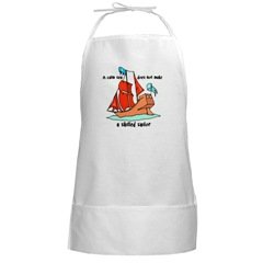 Skilled Sailor Cooking BBQ Grill Long White Apron