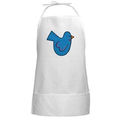 Bluebird Long White Grilling Apron