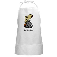 Big Dog Long White Chef BBQ Barbque Grilling Apron
