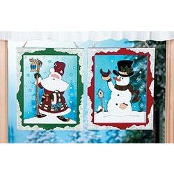 Snowman & Santa Wall Hanging Set