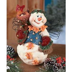Resin Snowgirl With Wire Wings