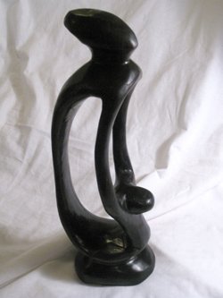 Ebony carved statue.