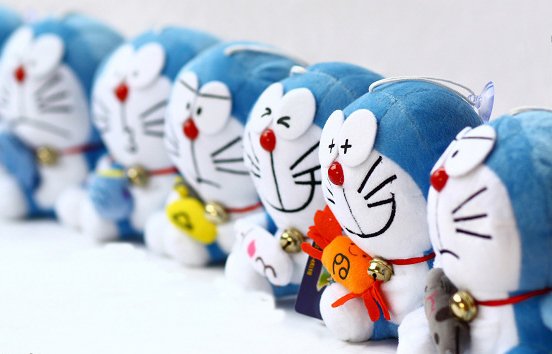 12 different faces Doraemon (Ding Dang) Plush Set
