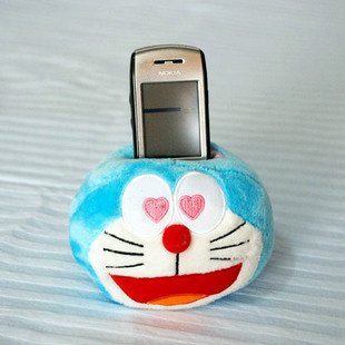 Doraemon/DingDang Cell Phone Holder Plush Toy