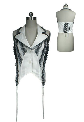Elegant Gothic Lolita Visual Kei Punk Corset Halter Vest Top