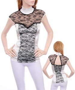 NEW Elegant Victorian Lace Shirt in White