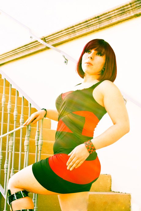 X-Cross Color Mod Mini Dress