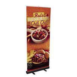 Economy Retractable Banner Stand 33" x79" with printed banner