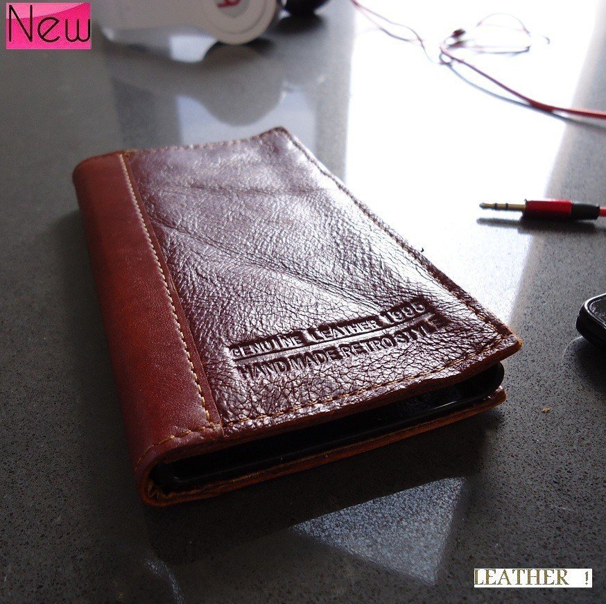 genuine leather case fit nokia lumia 920 book wallet cover pouch handmade wine s