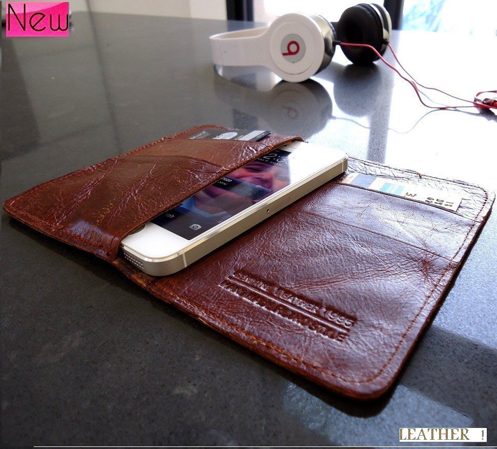genuine leather case FIT Samsung book wallet cover pouch galaxy s2 s2 s3 mini g2