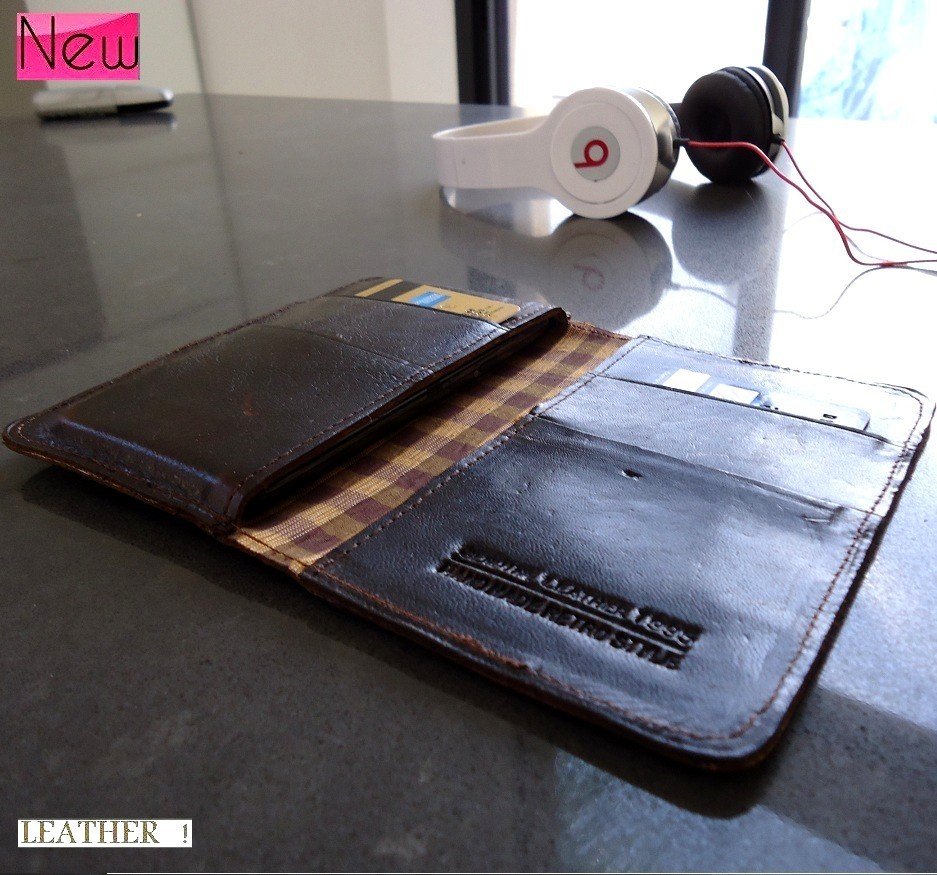 genuine leather case For Samsung retro book wallet cover galaxy s2 s2 s3 mini ID