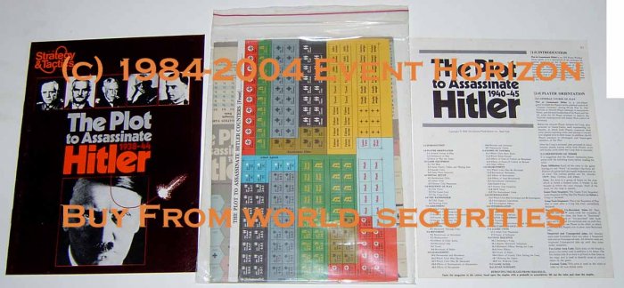 SPI S&T Strategy & Tactics 59 Plot to Assassinate Hitler 1938-44