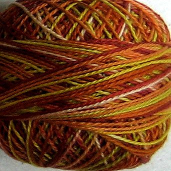 M37 Autumn Pearl Cotton size 12 Valdani Variegated q6