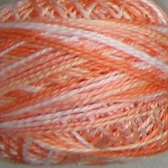 M22 Peaches Pearl Cotton size 12 Valdani Variegated q6