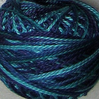 M95 Mediterrana Pearl Cotton size 8 Valdani Variegated q1