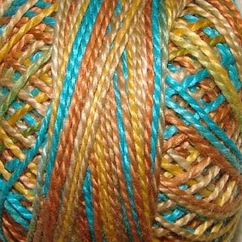M44 Santa Fe Pearl Cotton size 8 Valdani Variegated q1
