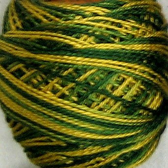 M50 Golden Pines - Pearl Cotton size 8 - Valdani Variegated q2