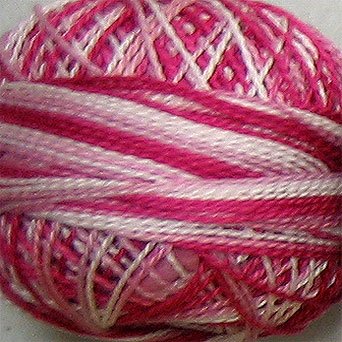 M1 Strawberry Cream - Pearl Cotton size 8 - Valdani Variegated q6