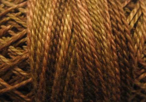O513 Coffee Roast Pearl Cotton size 12 Valdani Overdyed 0513 q6