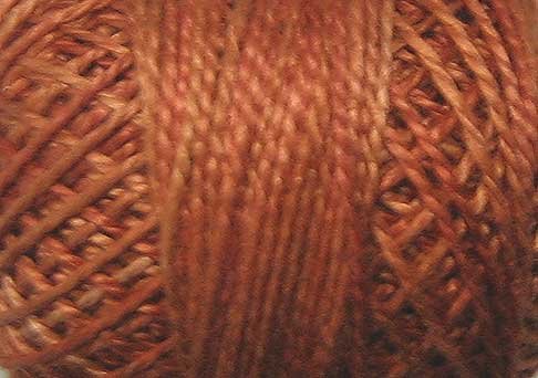 O506 Cinnamon Swirl Pearl Cotton size 12 Valdani Overdyed 0506 q6