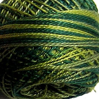 M19 Olives Pearl Cotton size 12 Valdani Variegated q5