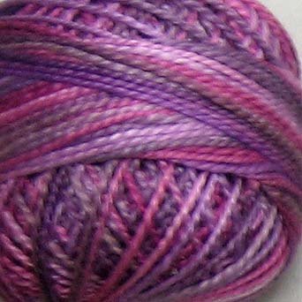 M18 Iris Petals Pearl Cotton size 12 Valdani Variegated q1