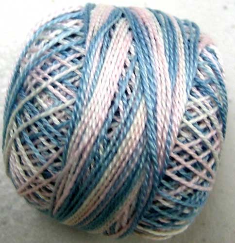 M1007 Sweet Baby Pearl Cotton size 12 - Valdani Variegated q1