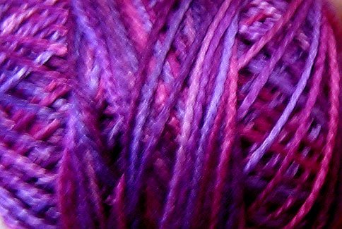 V16 Violette di Parma Pearl Cotton size 12 Valdani Variegated q6