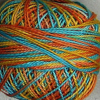 M36 Sunny Rainbow Pearl Cotton size 8 Valdani Variegated q3