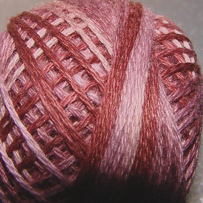 P8 Old Rose size 5 Overdyed Pearl Cotton J Paton Vintage Hues - q6