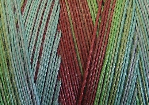 V104 Green Chestnut Valdani 35wt 1080 yds Variegated Cotton Quilting Thread q1
