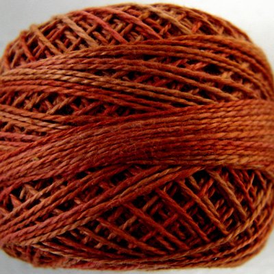 O510 Terracotta Twist Pearl Cotton size 12 Valdani Overdyed 0510 q6