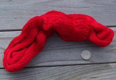 Valdani Mist big skein 1090 yds red 100% cotton 27wt - q2